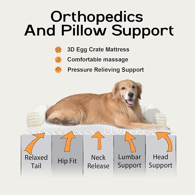 Dog Beds Large Size Dog, Waterproof Memory Foam Large Dogs Bed - Image 2