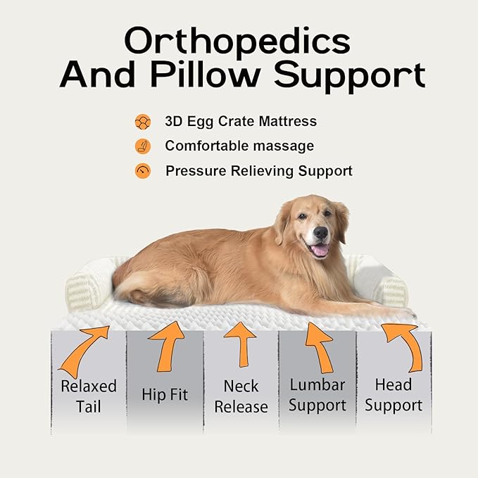 Large Dog Bed Waterproof Orthopedic Foam Dog Beds - Image 2