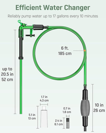 Pawfly Aquarium Water Changer Kit, Fish Tank Siphon Vacuum Cleaner - Image 3