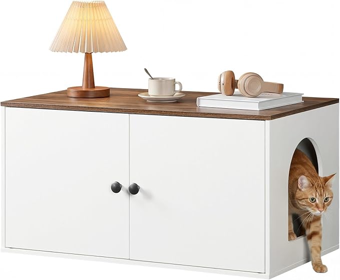 HOOBRO Cat Litter Box Enclosure, Hidden Litter Box Furniture - Image 9