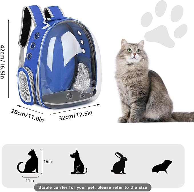 Pet Backpack Carrier, Bubble Backpack Cat Carrier, Pets and Small Dogs - Image 5