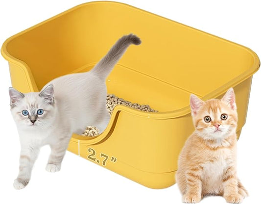 Low Entry Small Litter Box for Kittens, Kitty Plastic Litter Boxes, Open Top by Unknown