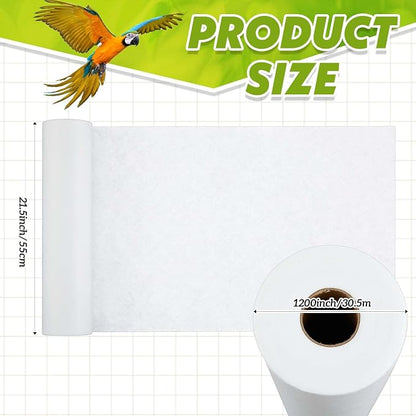 100 ft x 11 Inch Bird Cage Liner Disposable Cages Cushion Pad Mat Precut - Image 2