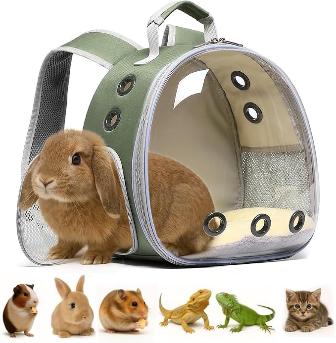 Bunny Carrier, Guinea Pig Carrier, Small Animal Carrier Backpack by Hcupet