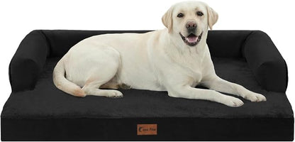 Orthopedic Dog Beds for Extra Large Dogs, Waterproof Egg Crate Foam XL Dog Bed by CasaPaw