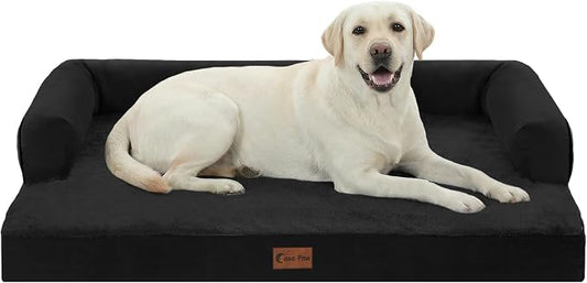 Orthopedic Dog Beds for Extra Large Dogs, Waterproof Egg Crate Foam XL Dog Bed by CasaPaw
