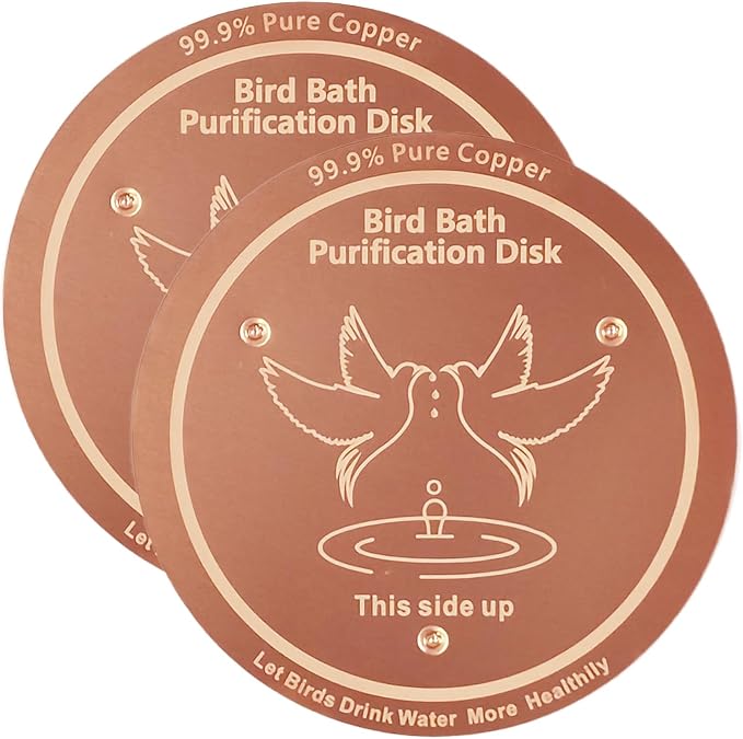 Bird Bath Copper Disk, 0.6mm Thick 99.99% Pure Copper Purification Disk by AWLGAKChristmasTreeSkirts