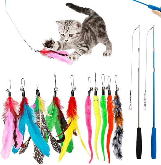 Cat Toys Feather Toy, Interactive Catcher and Funny Exercise by JIARON