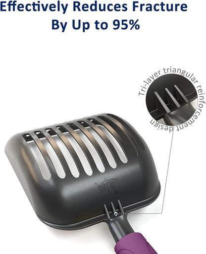 WePet Cat Litter Scoop, Non-Stick Plated Aluminum Alloy Sifter, Kitty Durable - Image 5