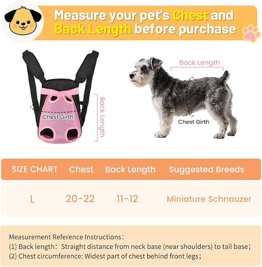 Inspack Dog Backpack Carrier/Cat Carrier, Adjustable Pet Front Carriers Travel - Image 2