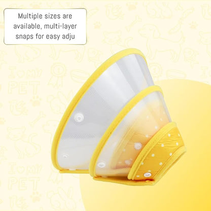 Pet Cone Recovery Dog Cone Adjustable Dog Collar Clear Padded Collar - Image 3