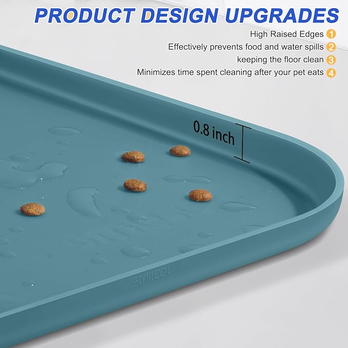 Silicone Pet Feeding Mat with Raised Edge - Image 4