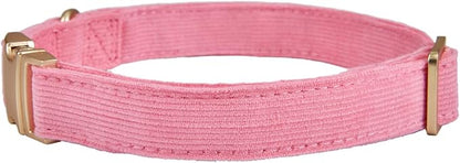 Soft Cotton Dog Collar with Metal Buckle Adjustable Heavy Duty Comfy Corduroy - Image 3