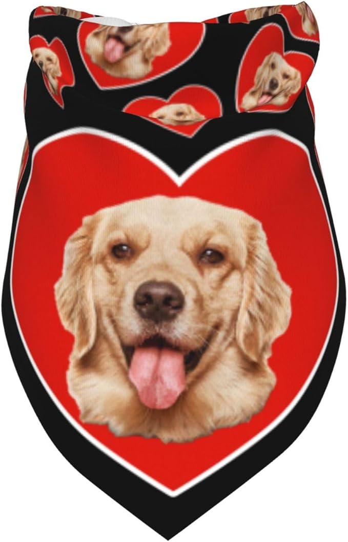 Custom Dog Bandana for Cat Dog Pet Add Your Design Personalized Neckwear - Image 6