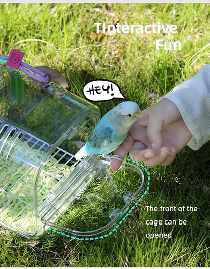 Portable Plastic Bird Cages Lightweight Waterproof Ventilated Travel Bird Cage - Image 6