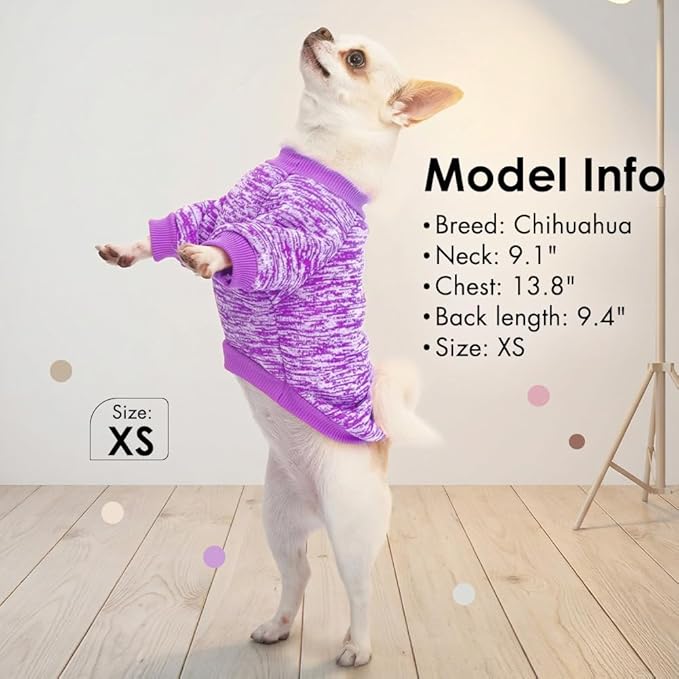 1 Pc Dog Sweaters for Small Dogs Girl Boy Winter Fleece Clothes Warm Soft Dog - Image 5