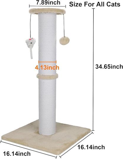Cat Scratching Post 34 Inches Heavy Duty and Thicker Cat Scratching Post Sisal - Image 2