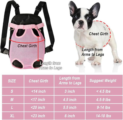 FEimaX Dog Carrier Backpack Pet Legs Out Front Cat Travel Bag, Adjustable Puppy - Image 4