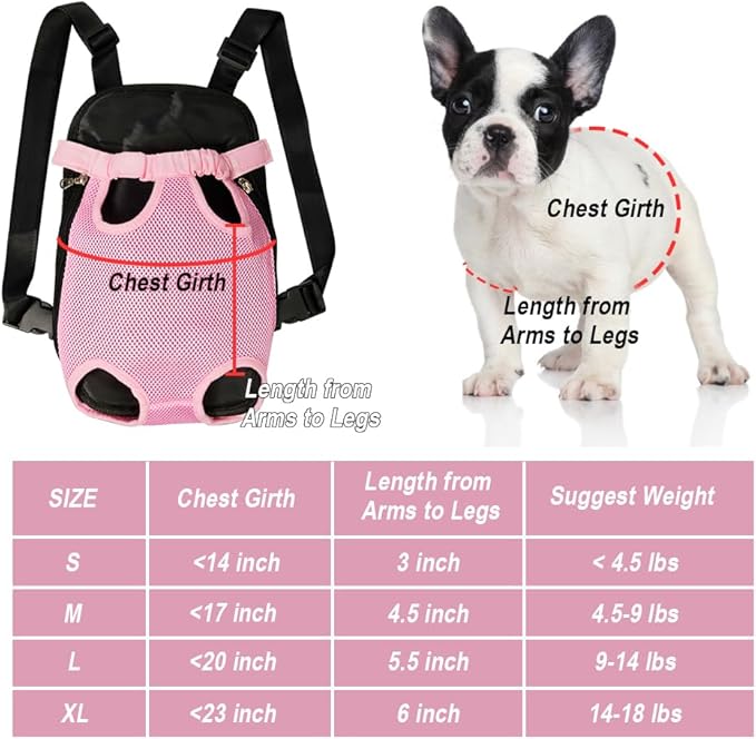 FEimaX Dog Carrier Backpack Pet Legs Out Front Cat Travel Bag, Adjustable Puppy - Image 4