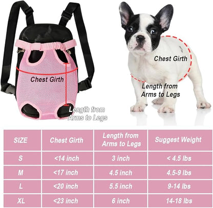 FEimaX Dog Carrier Backpack Pet Legs Out Front Cat Travel Bag, Adjustable Puppy - Image 4