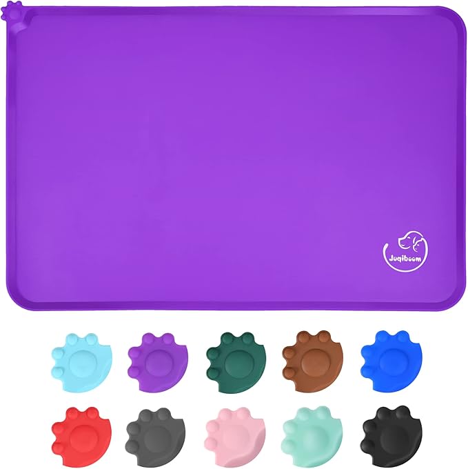 Silicone Waterproof Dog Cat Pet Feeding Mats, Non Slip, Easy Clean Pet Dog Cat by Juqiboom