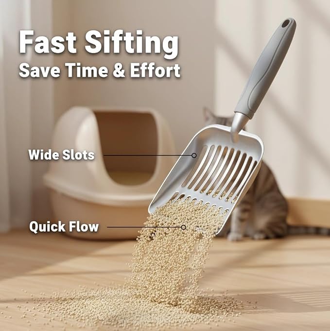 4-in-1 Cat Litter Scoop with Holder, Cat Litter Box Organizer Cleanup Kit - Image 5