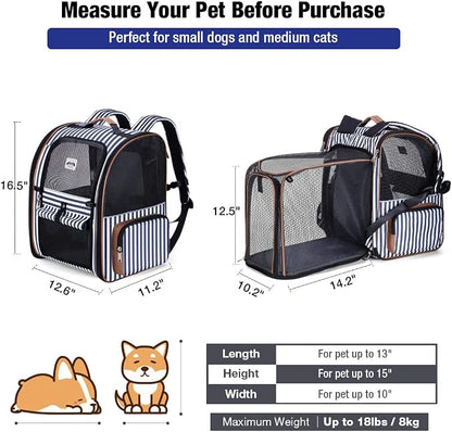 Lekebobor Large Cat Backpack Carrier Expandable Pet Carrier Backpack - Image 2