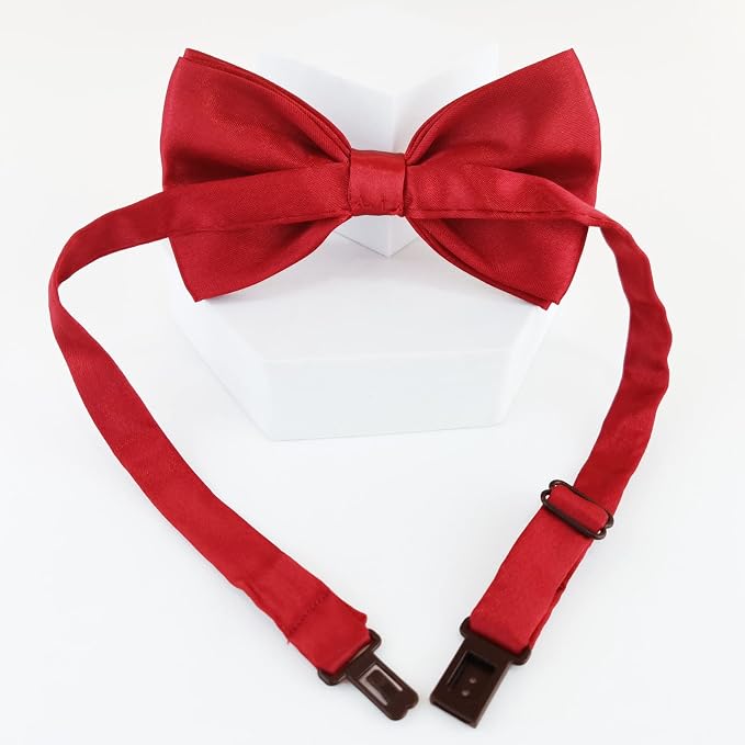 Dog Bow Ties for Large Dogs, KOOLMOX Wine Red Adjustable Dog Collar Bow Tiefor - Image 9