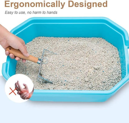 Cat Litter Scoop with Hook and Hole, Stainless Steel - Image 7