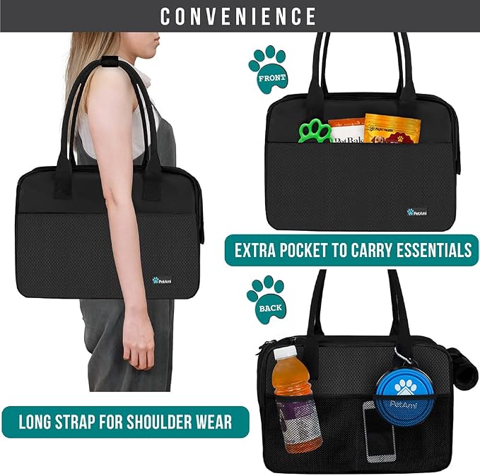 PetAmi Dog Purse Carrier for Small Dogs, Airline Approved Soft Sided Pet Carrier - Image 6