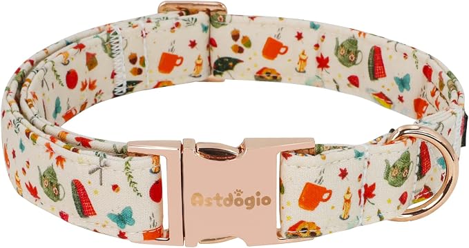 Autumn Dog Collar，Soft Cotton Handmade Pet Collar by Unknown
