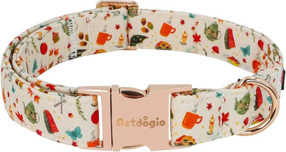 Autumn Dog Collar，Soft Cotton Handmade Pet Collar by Unknown
