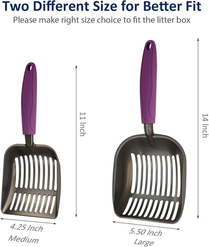 WePet Cat Litter Scoop, Non-Stick Plated Aluminum Alloy Sifter, Kitty Durable - Image 4