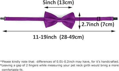 KOOLMOX Purple Dog Bow Ties Large Dogs, Adjustable Dog Collar Bow Tie - Image 2