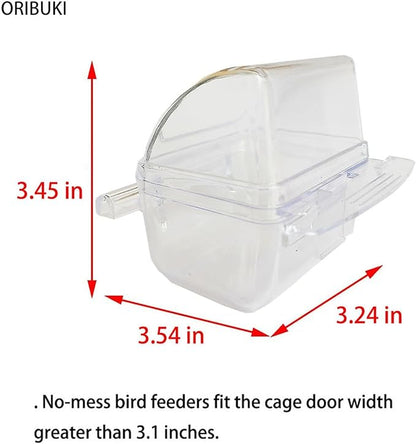 4 Pack Bird Feeders for Cage No Mess Parakeet Food Bowl - Image 4