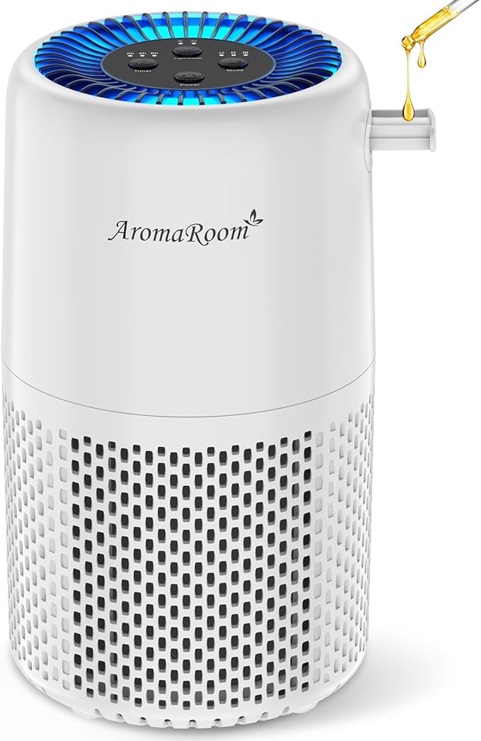 Air Purifier for Home Bedroom, AromaRoom H13 HEPA Air Filter For Smoke Pollen by AromaRoom