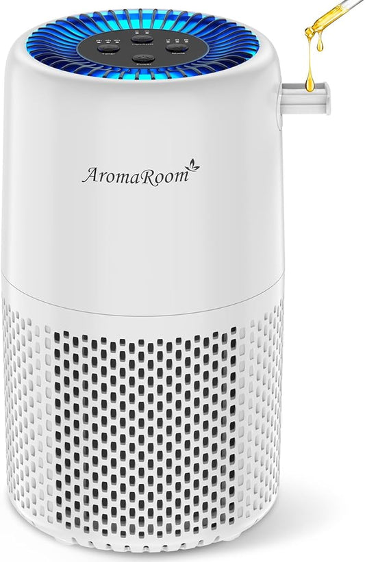 Air Purifier for Home Bedroom, AromaRoom H13 HEPA Air Filter For Smoke Pollen by AromaRoom
