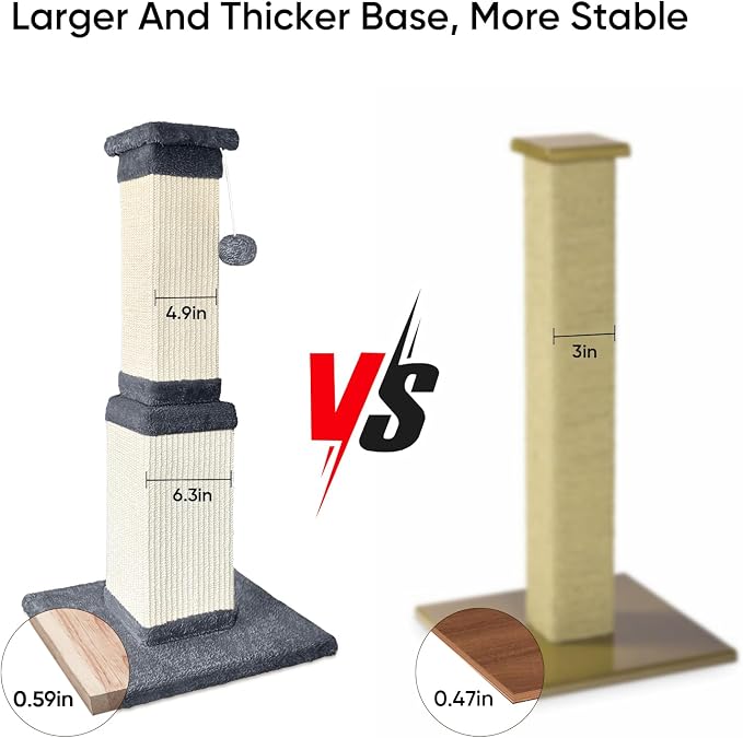 AGYM Cat Scratching Post, 32 Inch Cat Scratching Posts - Image 5