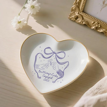 Custom Engaged Ring Dish - Image 3