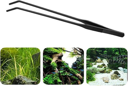 15 inch Black Curved Aquarium Tweezers Stainless Steel Curved Tweezer - Image 7