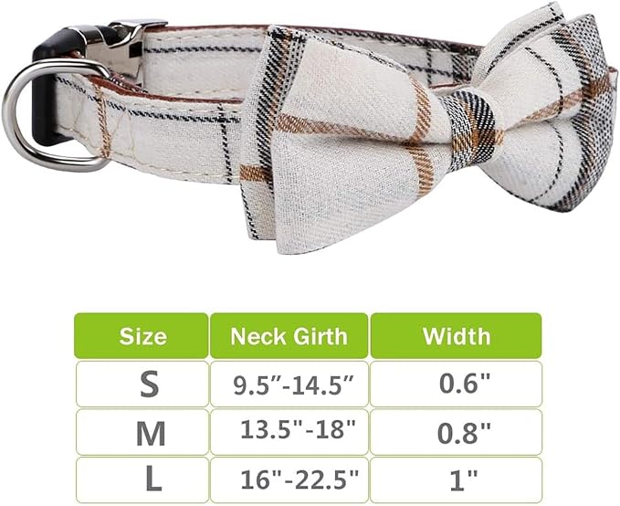 Faleela Soft &Comfy Bowtie Dog Collar, Detachable and Adjustable Bow Tie Collar - Image 5