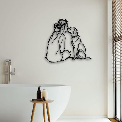 Woman Dog Metal Wall Decor - Image 8