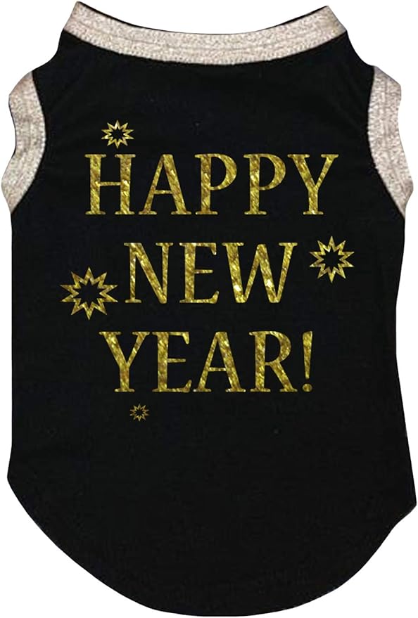 Petitebella Bling Happy New Year Puppy Dog Shirt by Petitebella