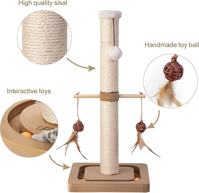 PEEKAB Cat Scratching Post Sisal Scratch Posts - Image 2
