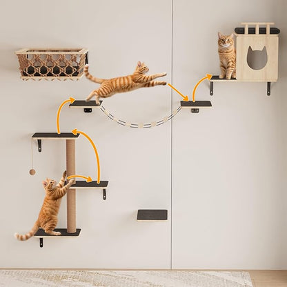5-in-1 Cat Wall Shelves Set - Image 9