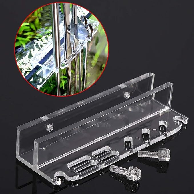 Fdit Acrylic Water Plants Grass Maintenance Tool Holder Aquarium Rack Organizer - Image 5