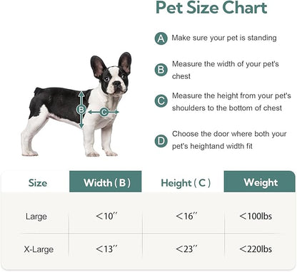 Large Dog Door for Exterior Doors, Aluminum Frame Doggy Door, Fully Magnetic - Image 9