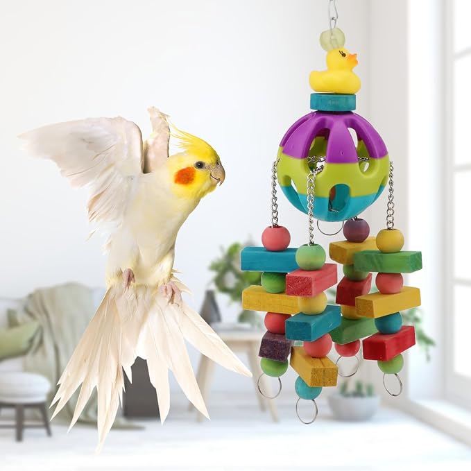 Hypeety Pet Parrot Toy Plastic Colorful Birds Ball - Image 5