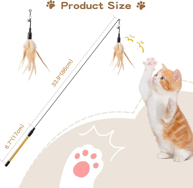 Pawaboo Feather Teaser Cat Toy - Image 7