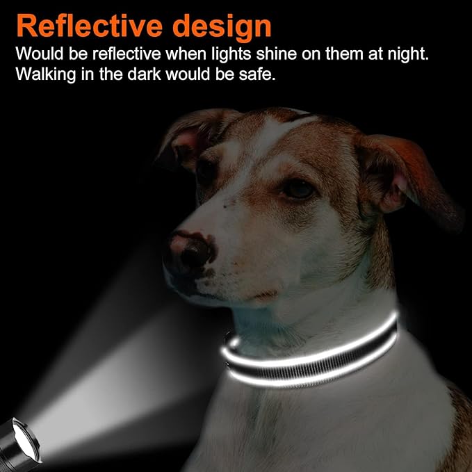 Joytale Reflective Dog Collar, Soft Neoprene Padded Breathable Nylon Pet Collar - Image 5